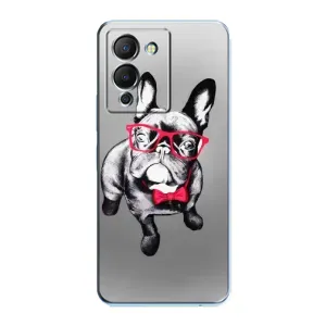 Чохол (ТПУ) Милі песики для Infinix Note 12 (G96) (Бульдог в окулярах)