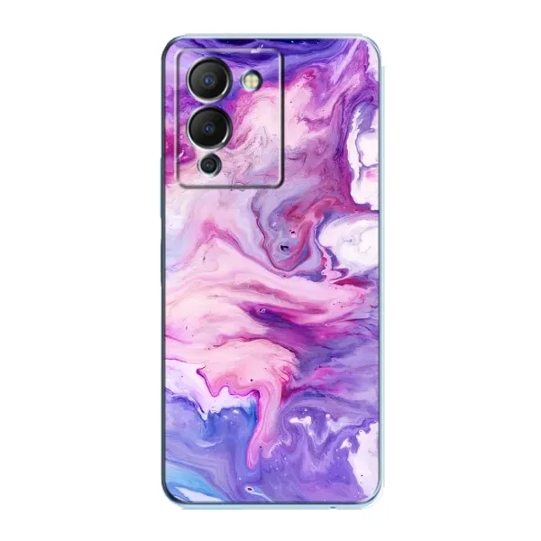 Чехол с рисунком «Фиолетовый мрамор» для Infinix Note 12 (G96)