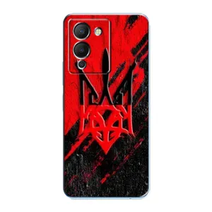 Чехлы УПА (Красно-Чёрный) на Infinix Note 12 (G96) (Герб в цвете УПА)