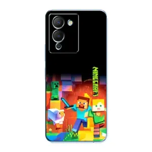 Чехлы для Infinix Note 12 (G96) (Персонажи Майн Крафт) (Герой Майнкрафт)