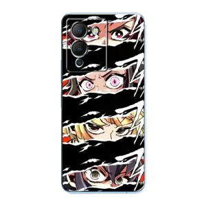 Силіконові чохлі з очіма Anime для Інфінікс Нот 12 джі 96 (Очі на чорному)