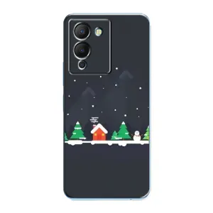 Силиконовый бампер на рождество для Infinix Note 12 (G96) (Город зимний)