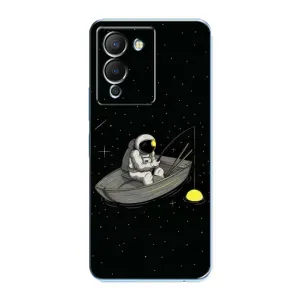 Силіконовый Чохол з принтом "Космонавти" на Infinix Note 12 (G96) (Космонавт на рибалці)