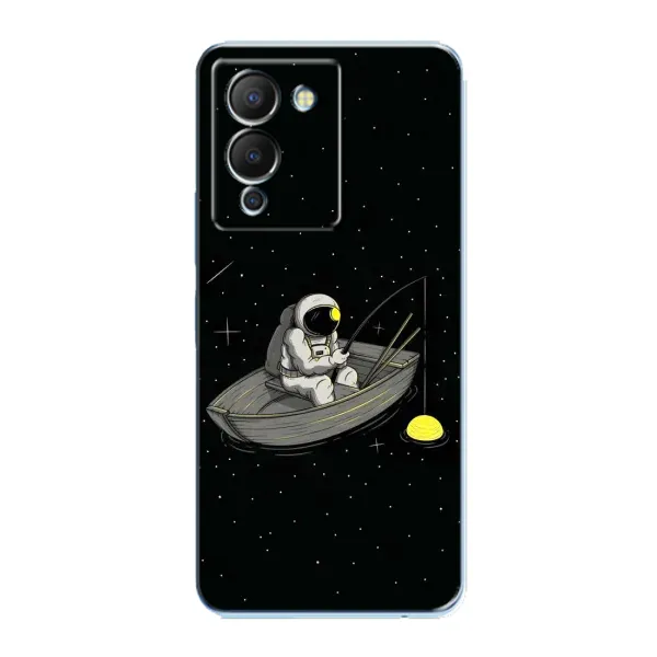 Чехол с рисунком «Космонавт на рыбалке» для Infinix Note 12 (G96)