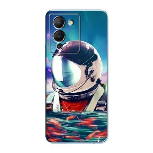 Силіконовый Чохол з принтом "Космонавти" на Infinix Note 12 (G96) (Космонавт у воді)