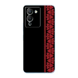 Силиконовый Чехол на Infinix Note 12 (G96) (Красная Вышиванка)