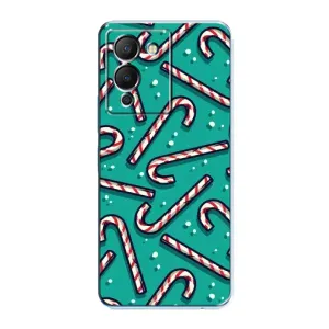 Силиконовый бампер на рождество для Infinix Note 12 (G96) (Леденцы)