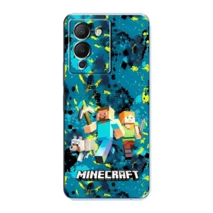 Чехлы для Infinix Note 12 (G96) (Персонажи Майн Крафт) (Майнкрафт)
