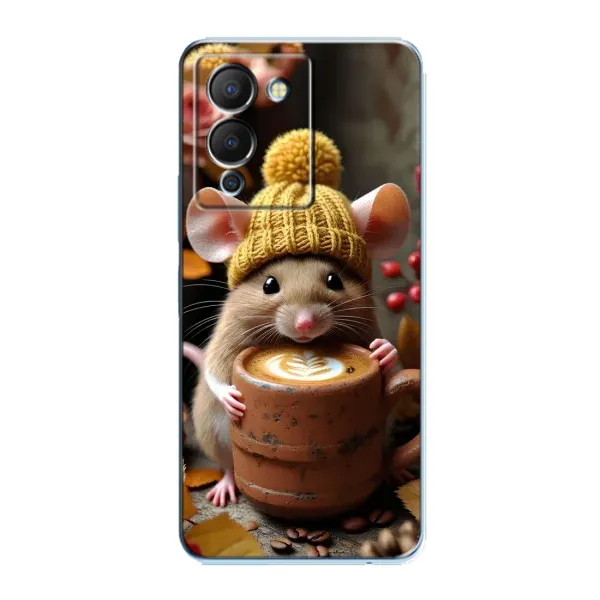 Чехол с рисунком «Мышка с кофе» для Infinix Note 12 (G96) Чехол с рисунком «Мышка с кофе» для Infinix Note 12 (G96)