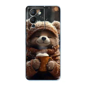 Друкований чохол 'Звірята з кавою' для Infinix Note 12 (G96) (Ведмедик з кавою)