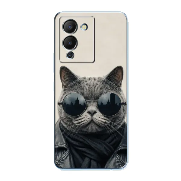 Чехол с рисунком «Модный кот» для Infinix Note 12 (G96) Чехол с рисунком «Модный кот» для Infinix Note 12 (G96)