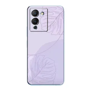 Чехол цветочный дизайн для Infinix Note 12 (G96) (Монстера фиолетовая)