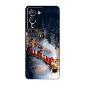 Силиконовый бампер на рождество для Infinix Note 12 (G96) (Поезд)
