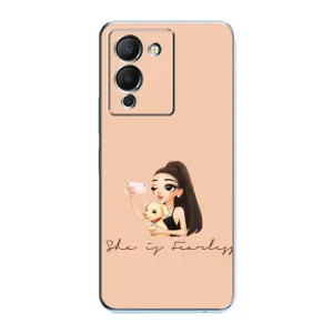 Силиконовый Чехол на Infinix Note 12 (G96) с картинкой Стильных Девушек (С собакой)
