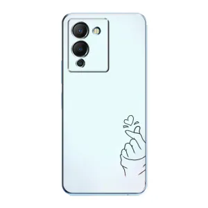 Чехлы (Знак сердечка) на Infinix Note 12 (G96) (Сердце на голубом)
