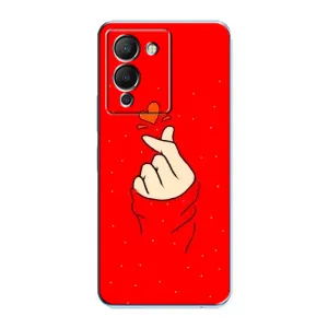 Чехлы (Знак сердечка) на Infinix Note 12 (G96) (Сердце на красном)
