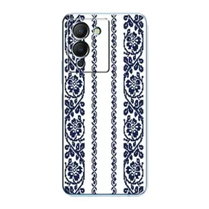 Силиконовый Чехол на Infinix Note 12 (G96) с картинкой Вышиванки (Синяя вышиванка)