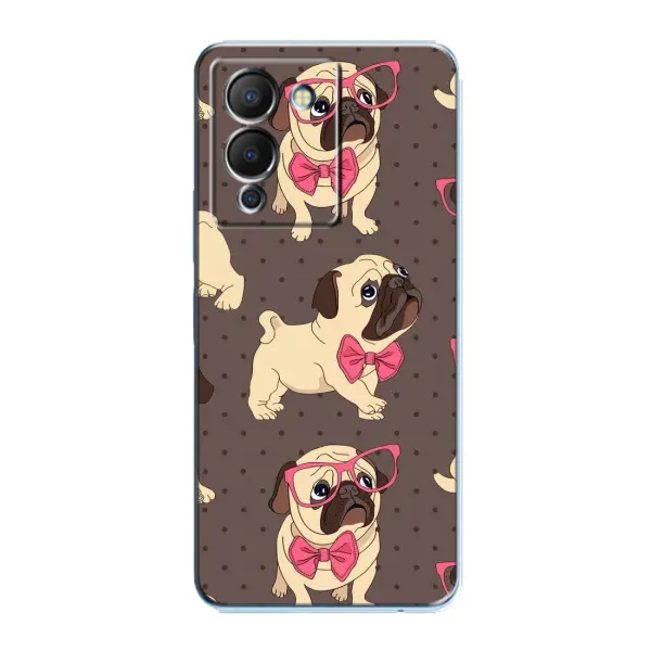 Чехол с рисунком «Собачки Мопсики» для Infinix Note 12 (G96)