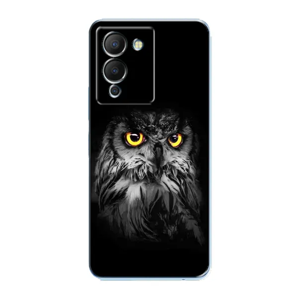 Чехол с рисунком «Сова на чёрном» для Infinix Note 12 (G96) Чехол с рисунком «Сова на чёрном» для Infinix Note 12 (G96)