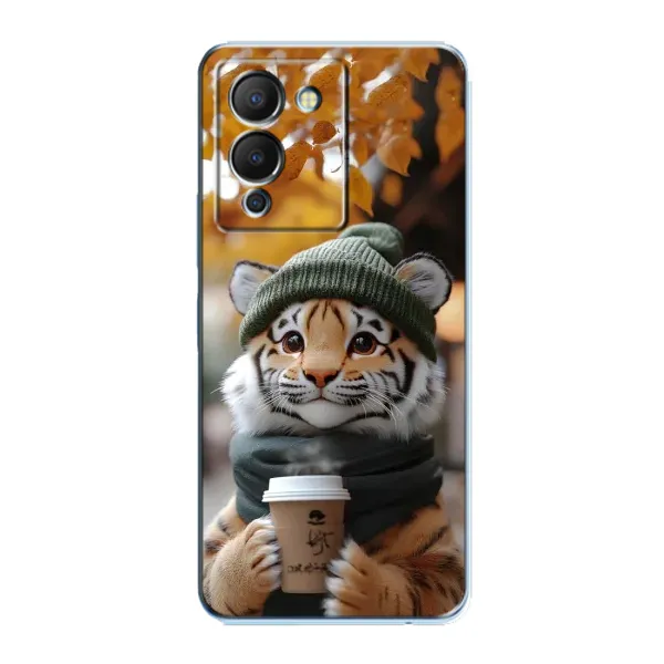 Чехол с рисунком «Тигр с кофе» для Infinix Note 12 (G96) Чехол с рисунком «Тигр с кофе» для Infinix Note 12 (G96)
