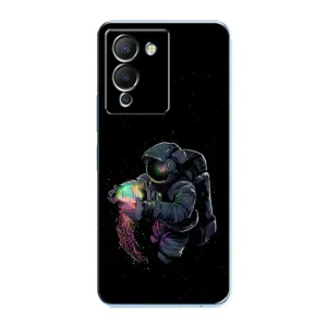 Силіконовый Чохол з принтом "Космонавти" на Infinix Note 12 (G96) (В руках земля)
