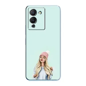 Силиконовый Чехол на Infinix Note 12 (G96) с картинкой Стильных Девушек (В шапке)