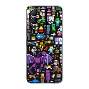 Чехол майнкрафт для Infinix Note 12 (G96) (Все персонажи)