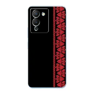 Силиконовый Чехол на Infinix Note 12 (G96) с картинкой Вышиванки (Вышиванка на черном)