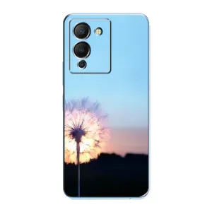 Силиконовый Чехол с одуванчиками на Infinix Note 12 (G96) (Закат с одуванчиком)