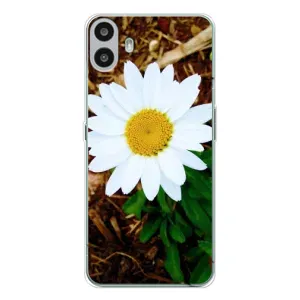 Чехол с ромашками на Nothing CMF Phone 1 (Белая ромашка)
