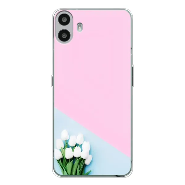 Чехол с рисунком «Белые тюльпаны» для Nothing CMF Phone 1 Чехол с рисунком «Белые тюльпаны» для Nothing CMF Phone 1