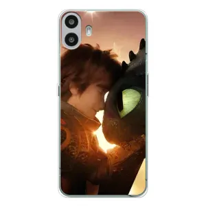 Чехол дракон Беззубик для Nothing CMF Phone 1 (Беззубик и Иккинг)