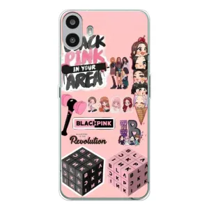 Чехлы с картинкой для Nothing CMF Phone 1 (BLACK PINK коллаж)