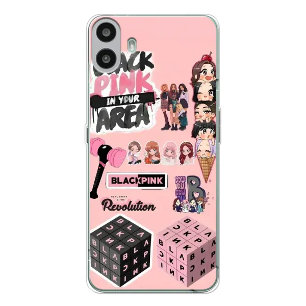 Чехол с рисунком «BLACK PINK коллаж» для Nothing CMF Phone 1 Чехол с рисунком «BLACK PINK коллаж» для Nothing CMF Phone 1