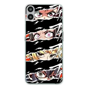 Силиконовые чехлы с глазами Anime для Носинг СМФ Фон 1 (Глаза на чорном)