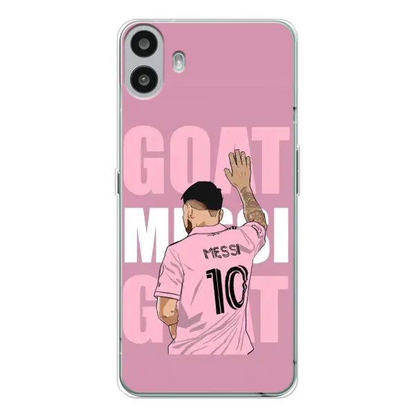 Чехол с рисунком «GOAT MESSI» для Nothing CMF Phone 1 Чехол с рисунком «GOAT MESSI» для Nothing CMF Phone 1