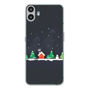Силиконовый бампер на рождество для Nothing CMF Phone 1 (Город зимний)