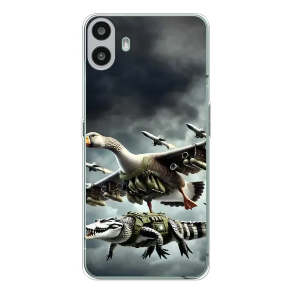 Чехол с рисунком «Гусини и крокодило» для Nothing CMF Phone 1 Чехол с рисунком «Гусини и крокодило» для Nothing CMF Phone 1