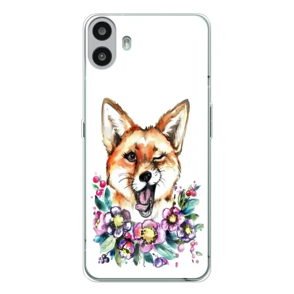 Чехол с рисунком «Хитрая лиса» для Nothing CMF Phone 1 Чехол с рисунком «Хитрая лиса» для Nothing CMF Phone 1