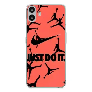 Силиконовый Чехол Nike Air Jordan на Носинг СМФ Фон 1 (Just Do It)