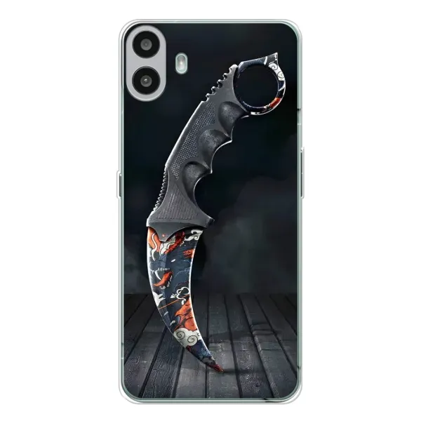 Чехол с рисунком «Кинжал КС ГО» для Nothing CMF Phone 1 Чехол с рисунком «Кинжал КС ГО» для Nothing CMF Phone 1