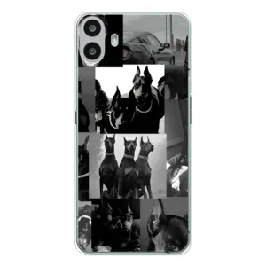 Чехол ДОБЕРМАН для Nothing CMF Phone 1 (Коллаж Доберман)