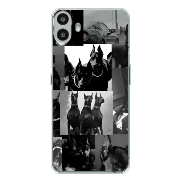 Чехол с рисунком «Коллаж Доберман» для Nothing CMF Phone 1 Чехол с рисунком «Коллаж Доберман» для Nothing CMF Phone 1