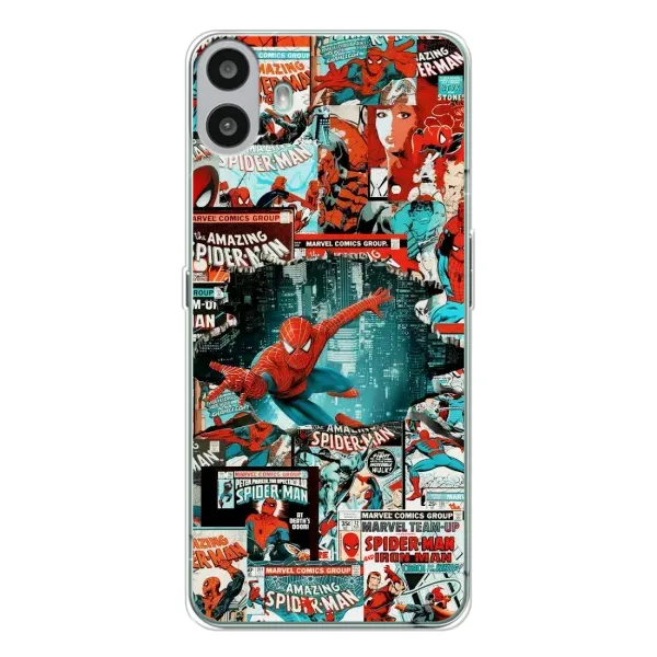Чехол с рисунком «Комиксы Человек Паук» для Nothing CMF Phone 1 Чехол с рисунком «Комиксы Человек Паук» для Nothing CMF Phone 1