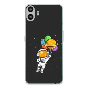 Силіконовый Чохол з принтом "Космонавти" на Nothing CMF Phone 1 (Космонавт з кульками)