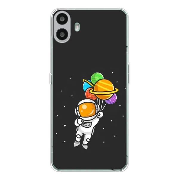 Чехол с рисунком «Космонавт с шариками» для Nothing CMF Phone 1 Чехол с рисунком «Космонавт с шариками» для Nothing CMF Phone 1