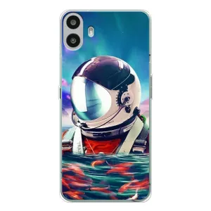 Силіконовый Чохол з принтом "Космонавти" на Nothing CMF Phone 1 (Космонавт у воді)