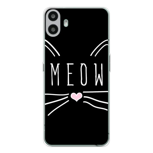 Чехол с рисунком «КОТИК MEOW» для Nothing CMF Phone 1 Чехол с рисунком «КОТИК MEOW» для Nothing CMF Phone 1