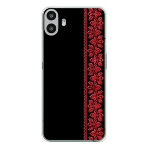 Силиконовый Чехол на Nothing CMF Phone 1 (Красная Вышиванка)
