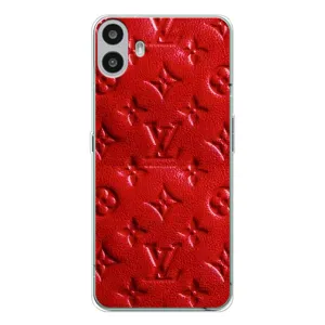 Текстурный Чехол Louis Vuitton для Носинг СМФ Фон 1 (Красный ЛВ)